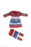 Woolen classic girl sweater, solid design in 0-3 or 3-6 months size, made in India