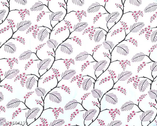 Trending botanical print glace cotton fitted king bedsheet with 2 jumbo pillow covers (up to 8 inches mattress), ideal for summer use on adult beds
