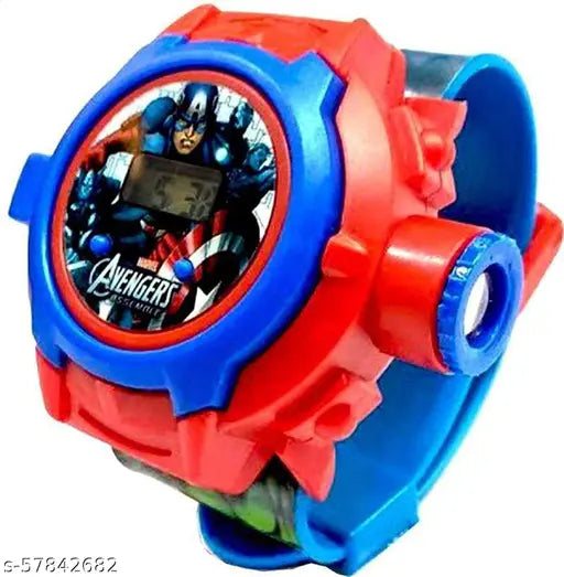 Digital children's watch with Avengers theme, best for birthday gifts, red and blue