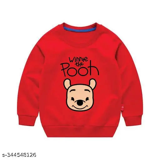 Cotton blend kids winter sweatshirt, printed net design for boys and girls (size 2-3 years)
