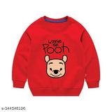 Cotton blend kids winter sweatshirt, printed net design for boys and girls (size 2-3 years)