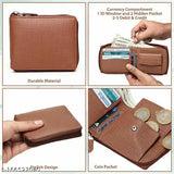 Tan canvas and artificial leather Sonrisa Men casual wallet, holds 5 cards, solid pattern, free size, made in India