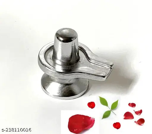 Pure mercury small Parad Shivling, traditional metal idol of Lord Shiva, 3cm tall