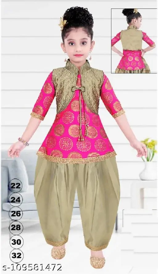 Blue designer embroidery Patiala suit for girls, cotton blend anarkali style, perfect for parties or festive occasions. Indian ethnic kids wear." (107 characters)