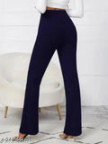 Dark blue high-waisted women's pants