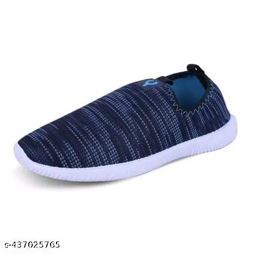 Supex Women's comfortable partywear flats with blue plaid design and white rubber sole
