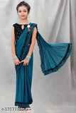 Striped net saree for baby girl, multiple blouse pieces, suitable for weddings and festivals, size 3-4 years, made in India