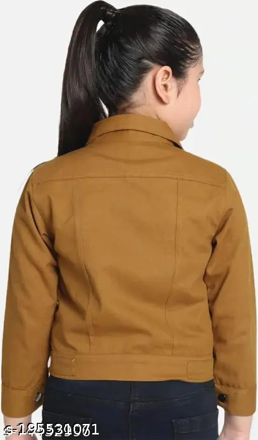 Brown satin jacket with a black ponytail, zip front