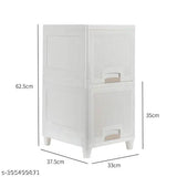 A white 2xL versatile drawer organizer storage box with transparent drawers, suitable for ideal neat and tidy storage solutions
