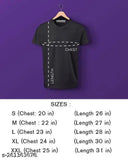 Blue polyester T-shirt with lycra, printed sleeve, and short sleeves. Experience luxe feel during fitness activities