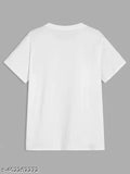 New Roman Ring Design polyester round neck white t-shirt for boys, printed net pattern on display