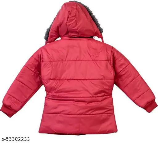 Pink padded girls winter jacket