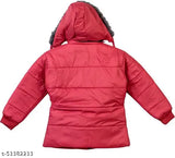 Pink padded girls winter jacket