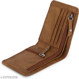 Faux leather evening wallet for men - Sonrisa Men Casual 5-card slots, tan color, trendy design