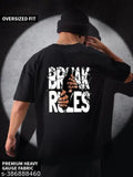 Damn Gud oversized cotton t-shirt, branded with printed design, men's size M – XXL, on model