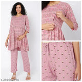Rayon nightsuit set, printed net pyjamas with invisible zips and double back protection, available in S-XXXL, soft, breathable, comfortable sleepwear made in India