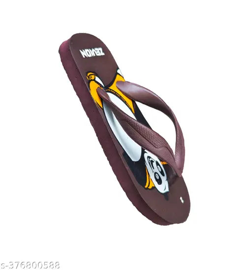 Kung Fu Panda EVA slippers for kids, printed net design with embossed bottom prints - fun cartoon style footwear by Zevion