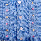 Hand knitted wool vest pack for newborn babies (Pink, White & Blue), hypoallergenic and breathable with easy front open design