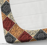 Soft glace cotton double bed sheet, elastic fitted with checked pattern & 2 pillow covers, ideal for summer- India