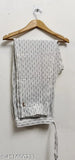 Women's casual cotton pants and blouse combo set of 3, with zip closure