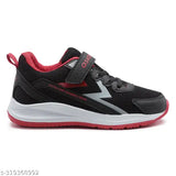 Black and red Asian VAYU09cBLKRED Kids sports shoe with Velcro closure