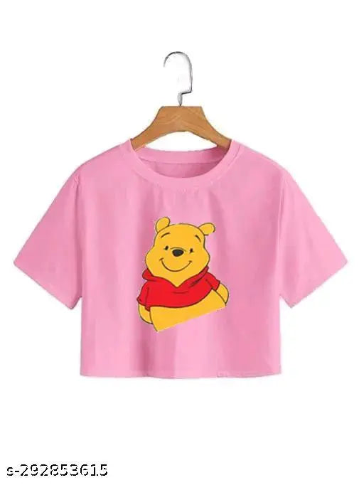 Cotton blend printed net crop top in summer special collection, vibrant and breezy