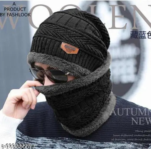 Solid wool sun visor cap, Fashionate Men's onenise, handcrafted in India