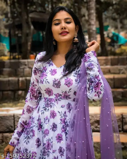 Aakarsha Anarkali Kurtis moti gown geergetee gown prited gown