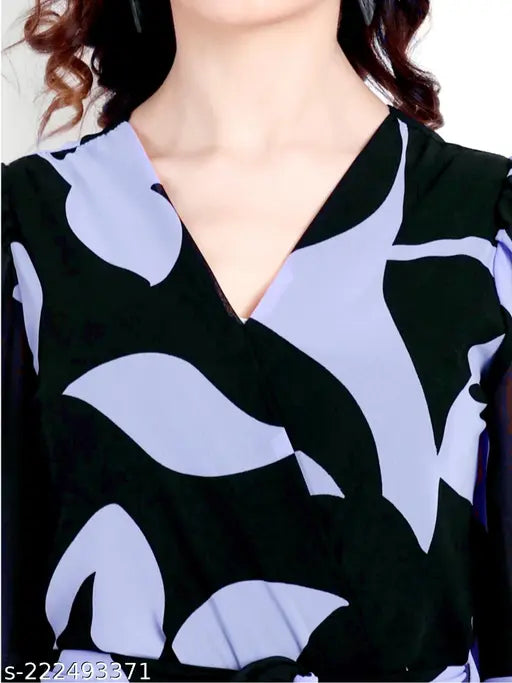 Georgette printed net jumpsuit for women, long sleeves, available in XS-XXXXL sizes, India origin