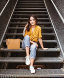 Yellow sling bag, women's casual style