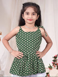 Crepe clothing set with printed top & bottom, suitable for 4-11 years old children, lightweight & breathable fabric from India