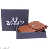 Stylish artificial leather men's wallet, free size, solid pattern, India-origin