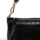 Women's shoulder sling bag with a long strap, featuring multiple card slots and an envelope flap