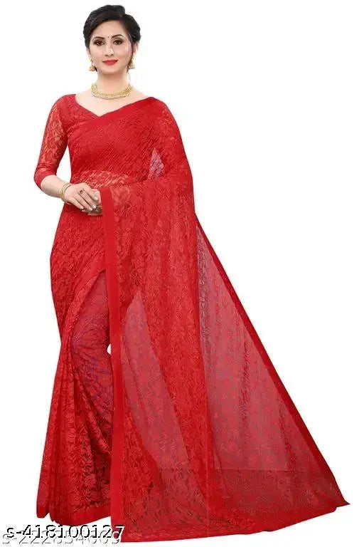 Embellished net sari for summer, free size, 5.2m length