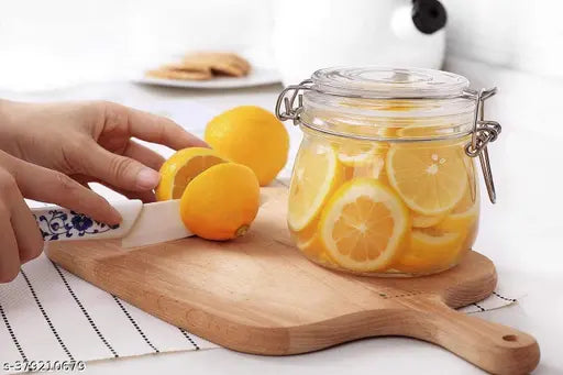 Glass storage container with a lid, clear glass jar, preserves jar for food, kitchen canisters for coffee and candy