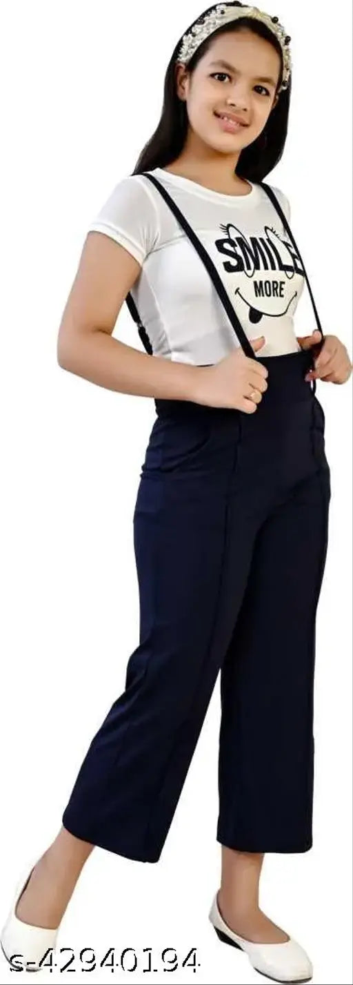 Multicolor cotton blend girls dress pack: 5-6 yrs multicolor dress, 6-7 yrs short sleeve navy blue dungaree, 7-8 yrs long dress, 8-9 yrs casual dress, 13-14 yrs dungaree set, 14-15 yrs casual dress, 15-16 yrs jumpsuit - Indian made, trendy latest styles