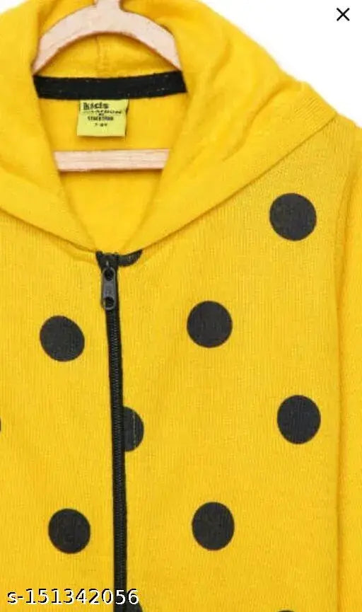 Acrylic lightweight printed sweater for girls, ideal for cool seasons, size 5-6 years, India origin