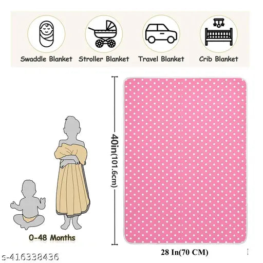 Fleece AC blankets, pack of 3 with cartoon prints for newborns, ideal for AC rooms (40cm x 30cm), made in India