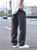Dark wash baggy jeans men's casual wear