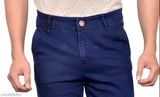 Kiyara stylish men's jeans, dark wash, belt loops