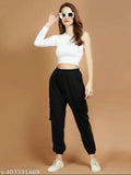 Black women's high waist flared trousers