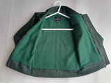 Modern green and black boys jacket coat, zip closure