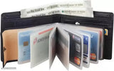 Stylish brown PU leather bi-fold men's wallet, solid pattern, 2 compartments, free size (6cm x 5cm)