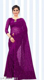 Embellished net Rasal saree 306 in free size, attractive for parties and weddings, Indian origin