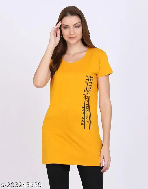 Black cotton blend round neck t-shirt by Zazbi Typography for women, featuring bold typography design