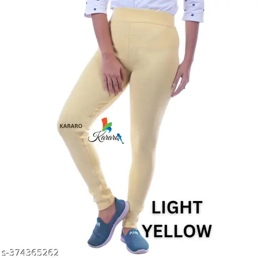 Cotton blend jeggings pack of 4, recycled OE fabric, comfortable and lightweight women's jeans from Kararo