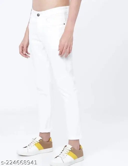Men's solid denim jeans - 1 pack. Available sizes: 28, 30, 32, 34, 36 (waist 28-36, length 42in). Made in India