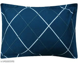 Glace cotton fitted king size double bed sheet with 2 pillow covers, blue and white check pattern, elastic corners for a perfect fit on mattresses 4-8 inches deep