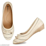 Synthetic leather Bellies Ballerinas, closed back, solid pattern - elevate your style, India