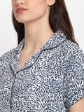 Boston Club cotton printed pyjamas for women, short-sleeved rayon nightsuit from India